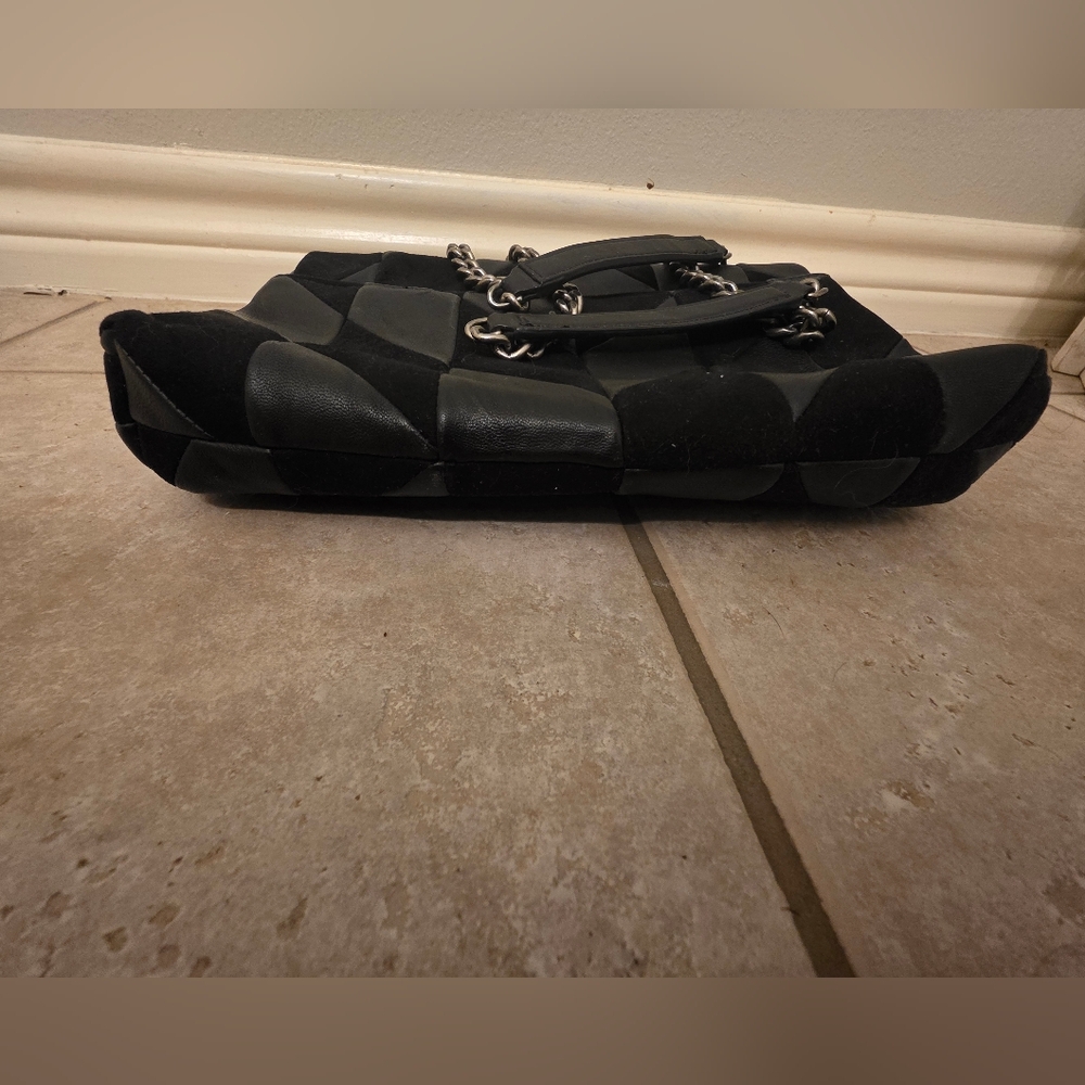 Karl Lagerfeld Black Geometric Shoulder Bag - Picture 3 of 4